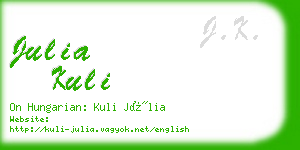 julia kuli business card